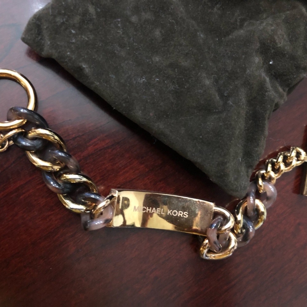 Mk tortoise shell bracelet